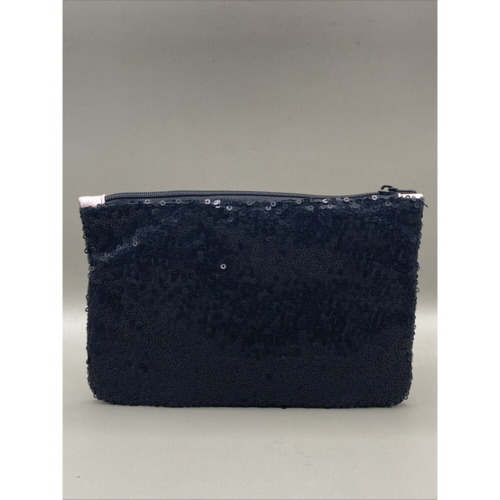 Betty Boop x Ipsy Makeup Bag Clutch Purse Black Sequin Top Zip Retro Wallet 5x7" - Picture 3 of 6